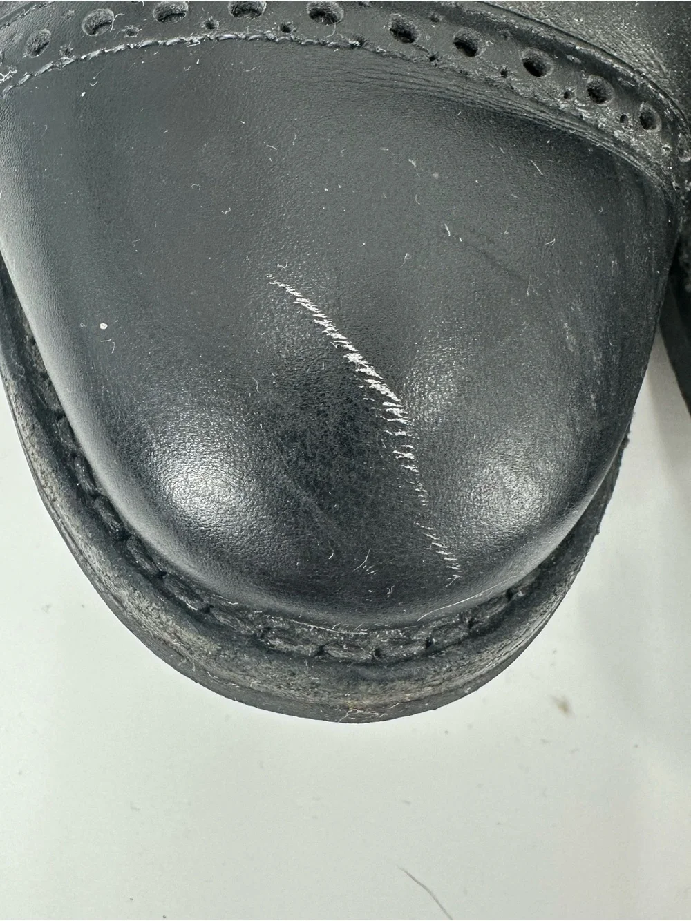 Allen Edmonds Port Washington Men Size 10.5 EEE Oxford Dress Shoes Black Leather
